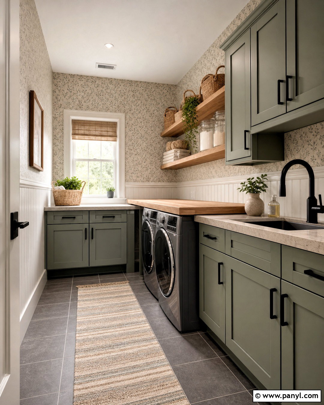 Gray Farmhouse Laundry Room Wallpaper - 20 gray wallpaper ideas
