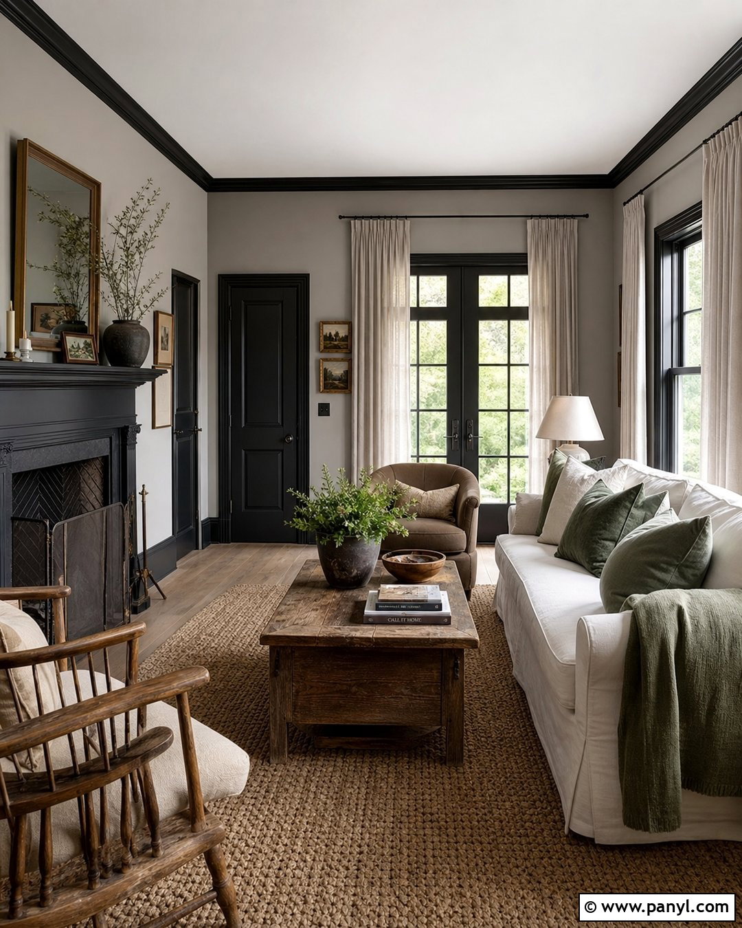35 Gray Walls With Black Trim Ideas for a Bold Modern Home