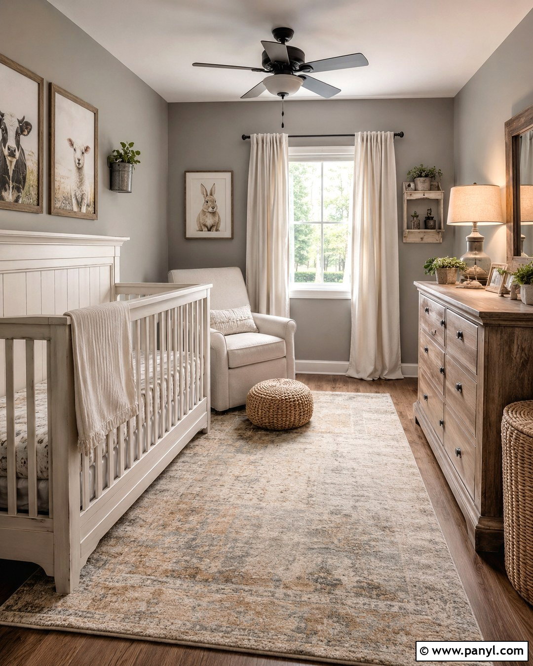 Gray Farmhouse Nursery - 20 Nursery With Gray Walls