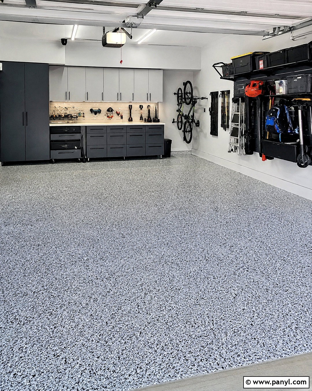 Gray Flake Garage Floor - 20 painted garage floors
