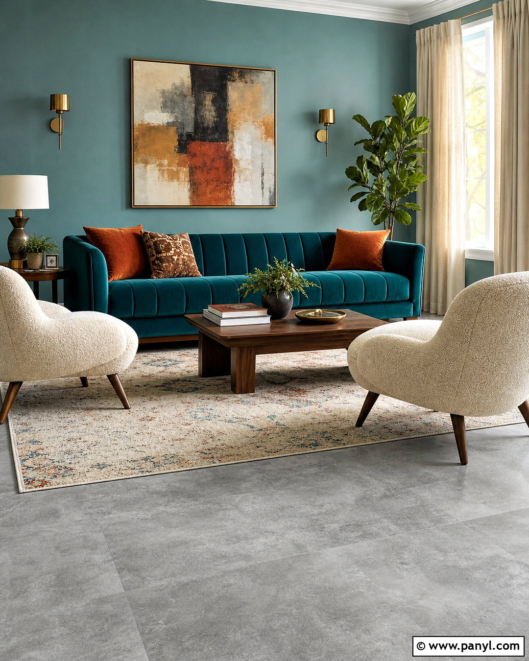 20 Gray Flooring Living Room Colour Schemes With Cozy Style