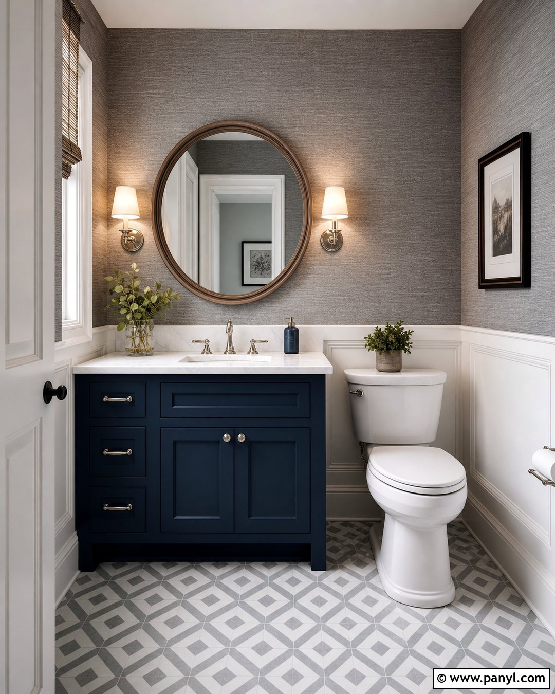 Gray Grasscloth Bathroom Wallpaper - 20 Gray Textured Bathroom Walls