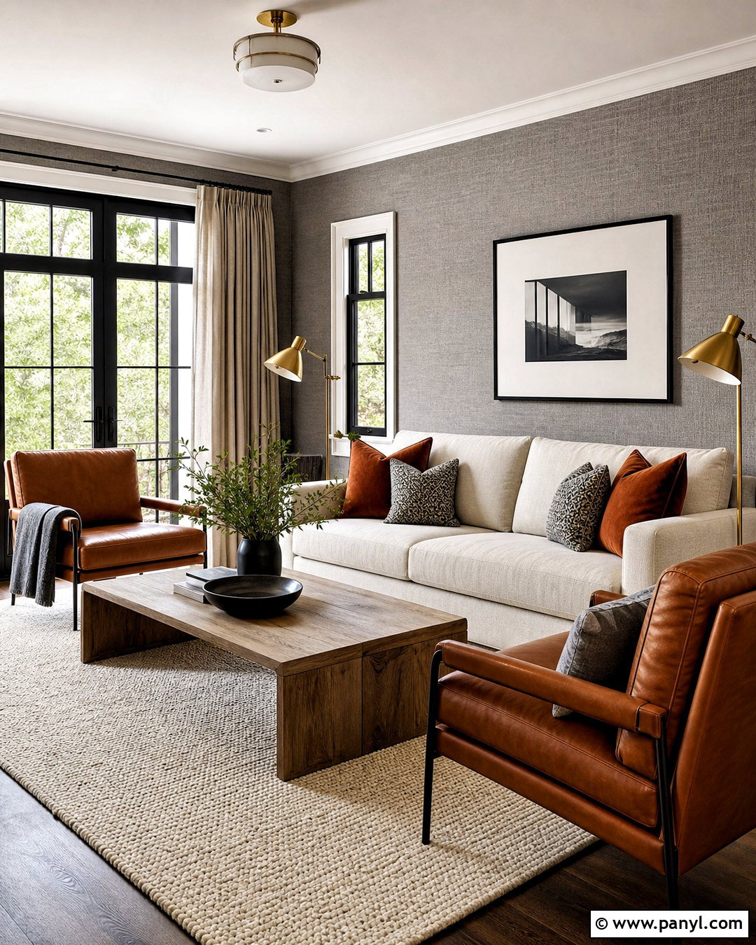 Gray Grasscloth Living Room - 20 gray wallpaper ideas