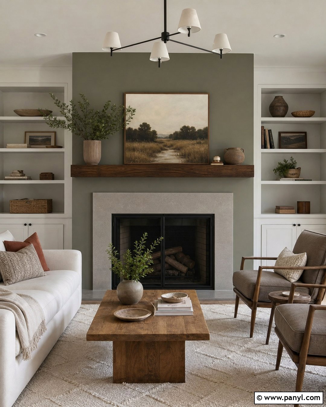 Gray Green Fireplace Accent Wall - 35 Fireplace Accent Wall Color Ideas