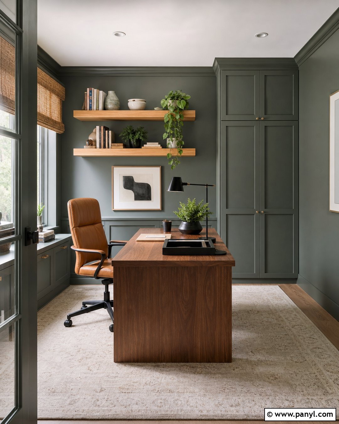 Gray Green Home Office Walls - 30 green wall colors