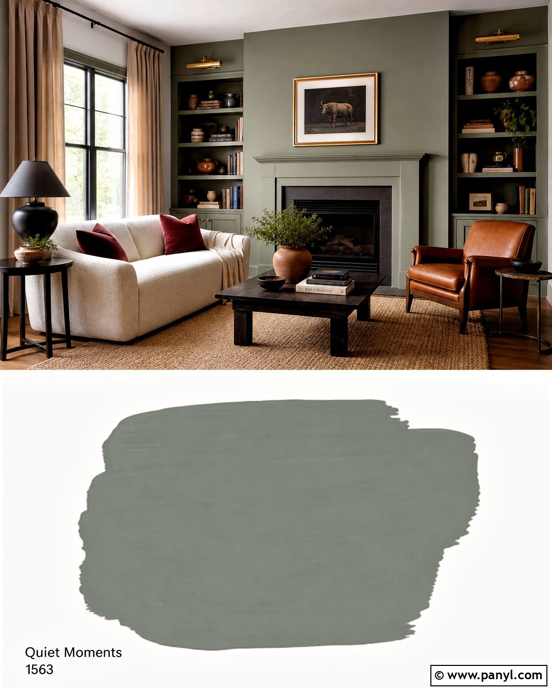 Gray Green Living Room - 20 modern living room paint color ideas