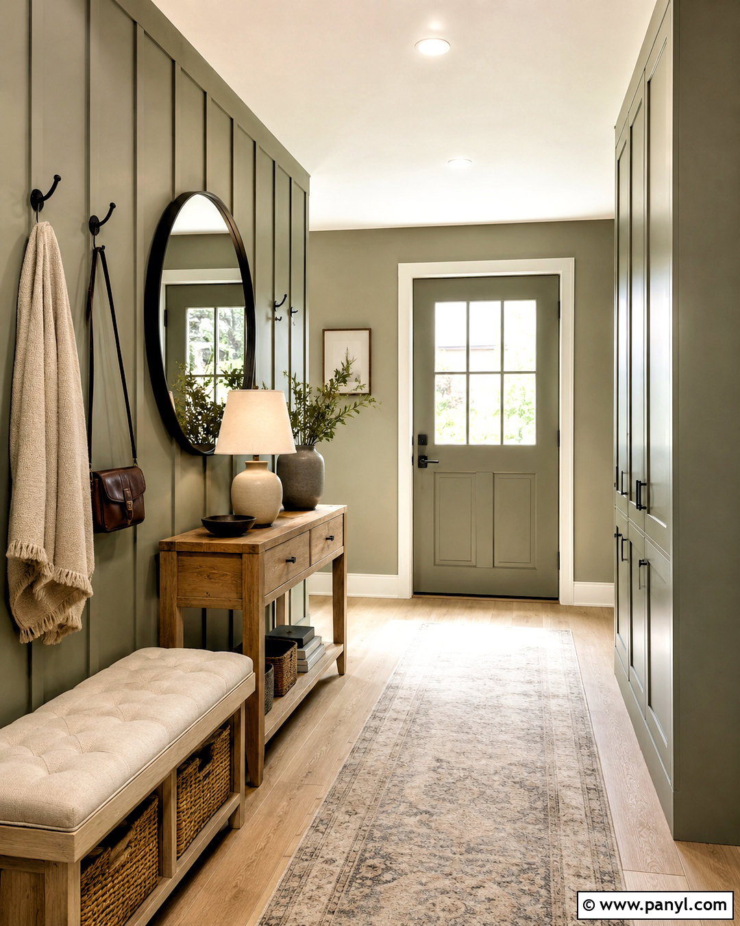 Gray Green Neutral Entryway - 20 neutral room colors