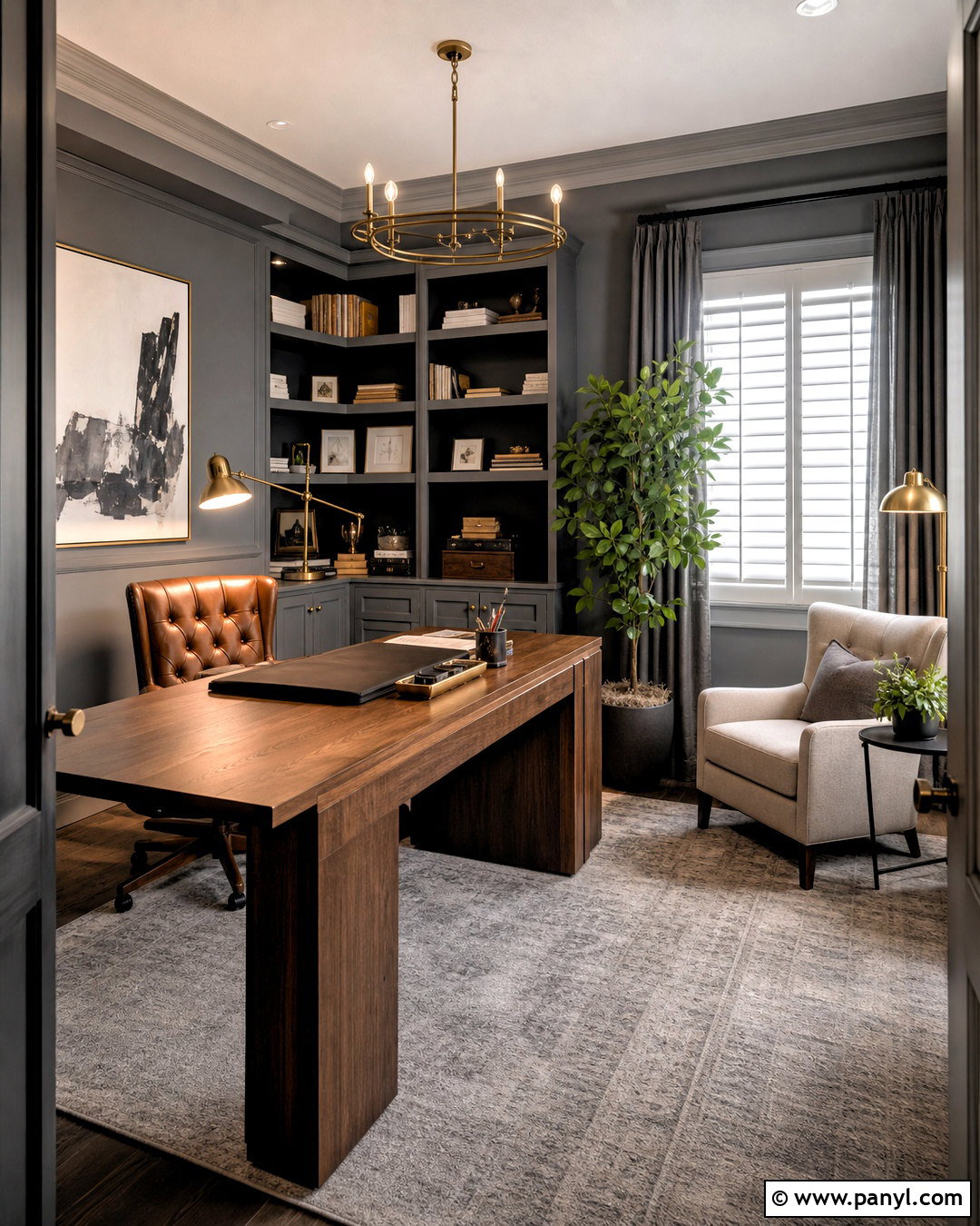 Gray Home Office - 20 gray room ideas