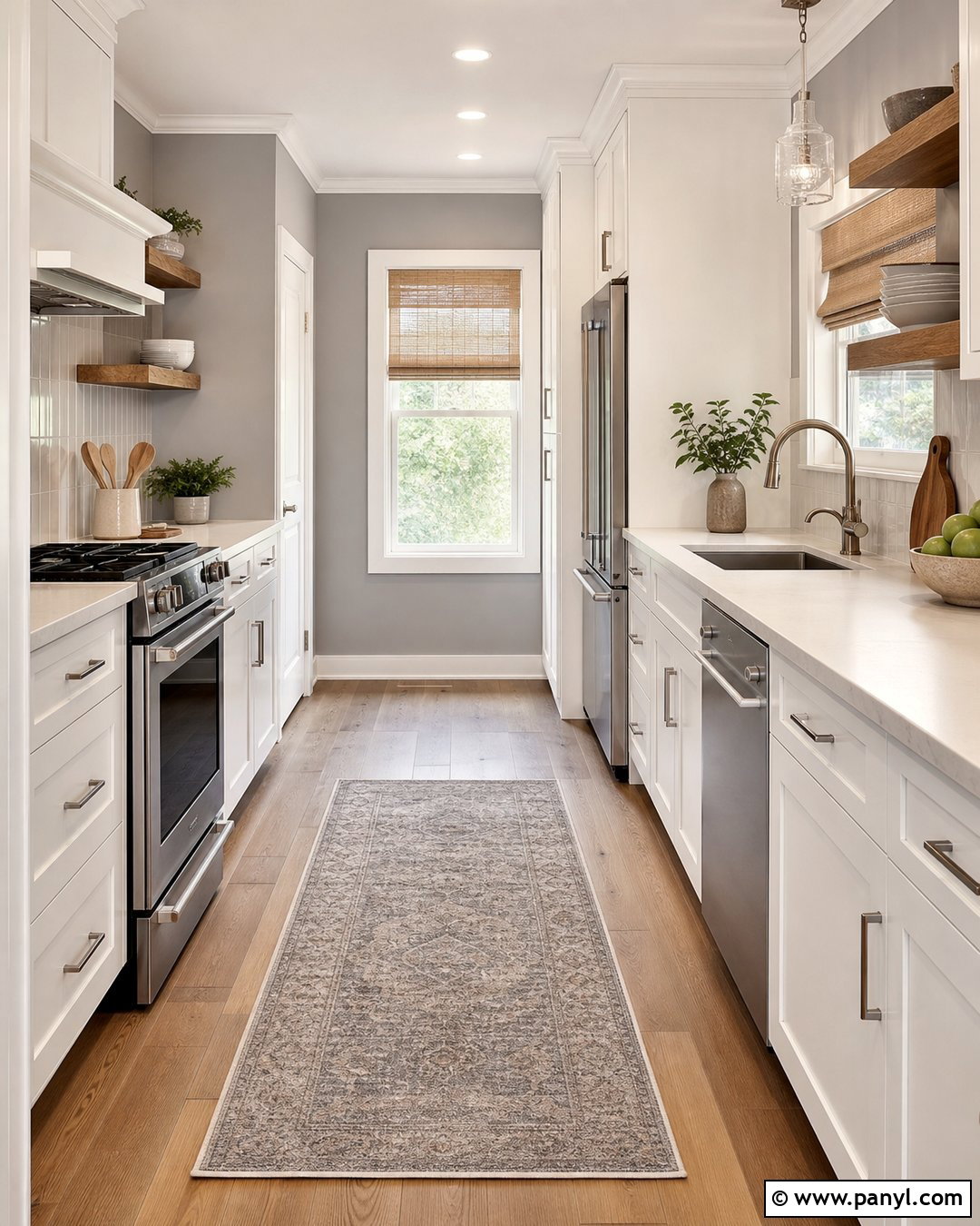 Gray Kitchen Walls In A Galley Kitchen - 25 Kitchen With Gray Walls
