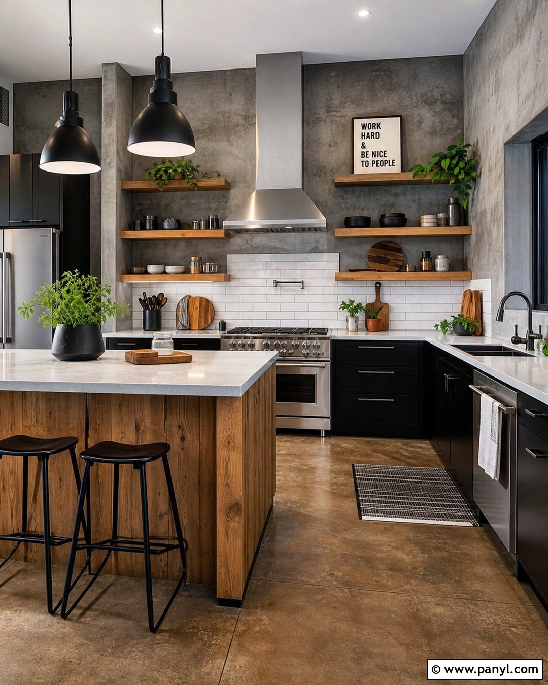 Gray Kitchen Walls In An Industrial Kitchen - 25 Kitchen With Gray Walls
