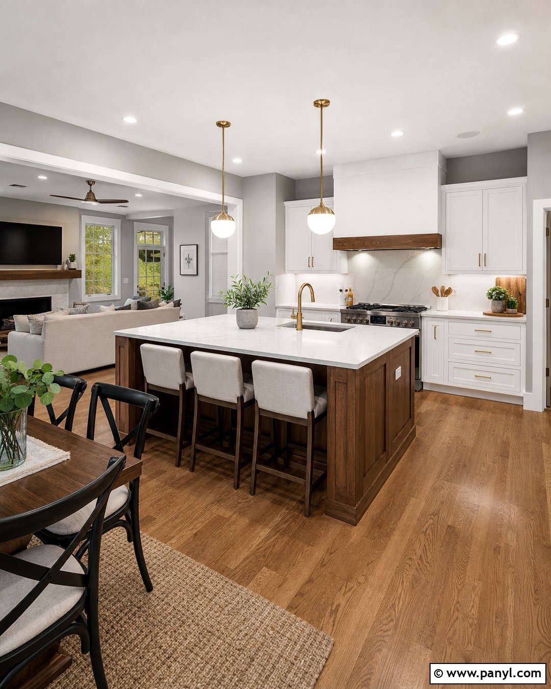 Gray Kitchen Walls In An Open Concept Kitchen - 25 Kitchen With Gray Walls