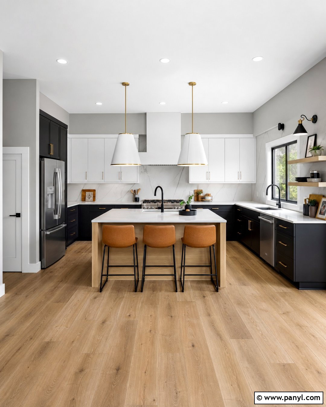Gray Kitchen Walls With Black Cabinets - 20 Best Gray Kitchen Wall Color Ideas