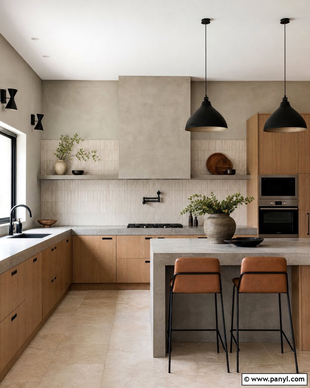 Gray Kitchen Walls With Concrete Counters - 30 gray kitchen walls