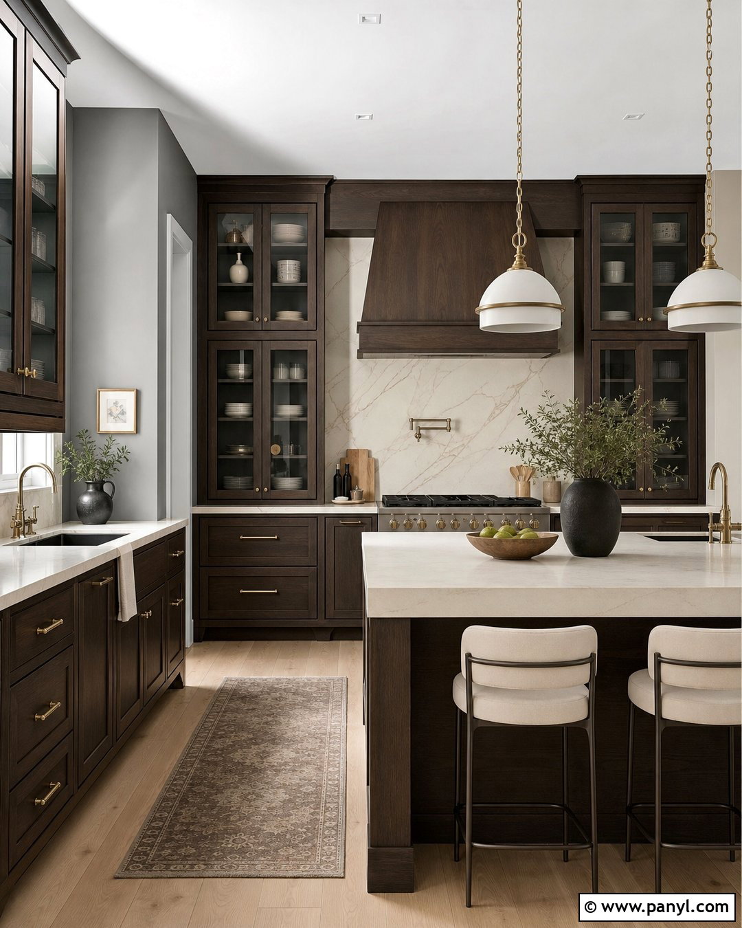 Gray Kitchen Walls With Dark Wood Cabinets - 30 gray kitchen walls
