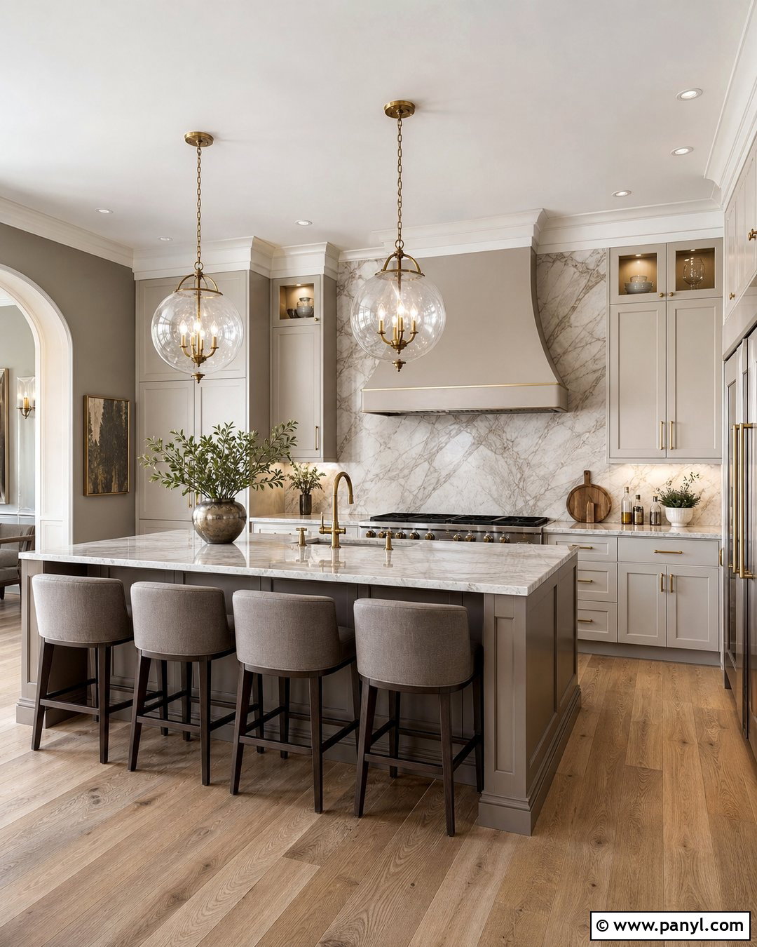 Gray Kitchen Walls With Marble Backsplash - 25 Kitchen With Gray Walls