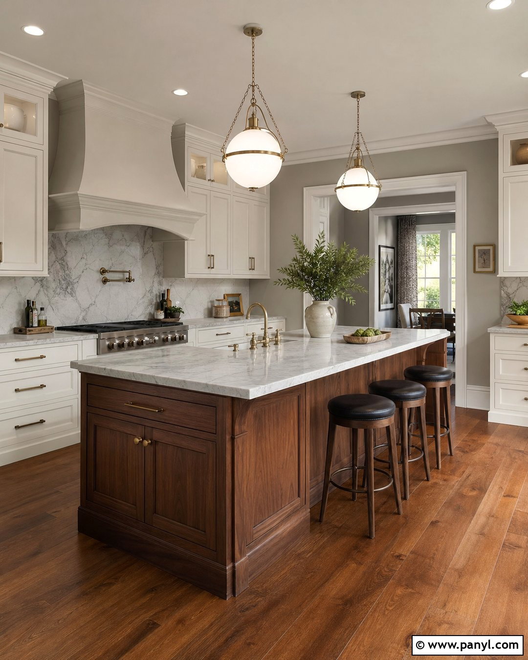 Gray Kitchen Walls With Marble Countertops - 20 Best Gray Kitchen Wall Color Ideas