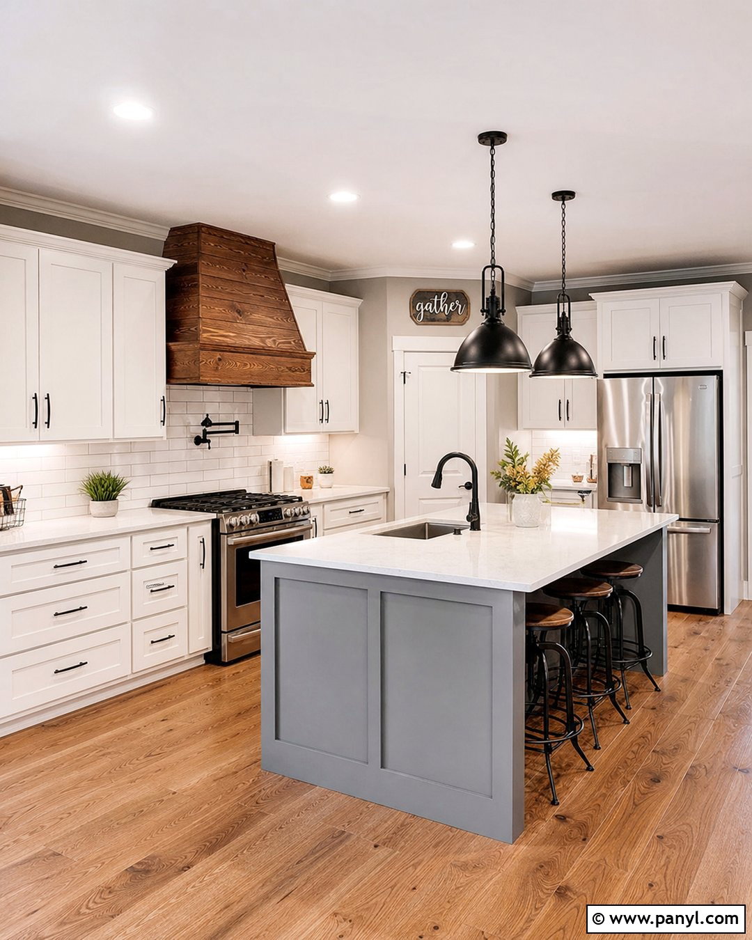 Gray Kitchen Walls With Subway Tile - 25 Kitchen With Gray Walls