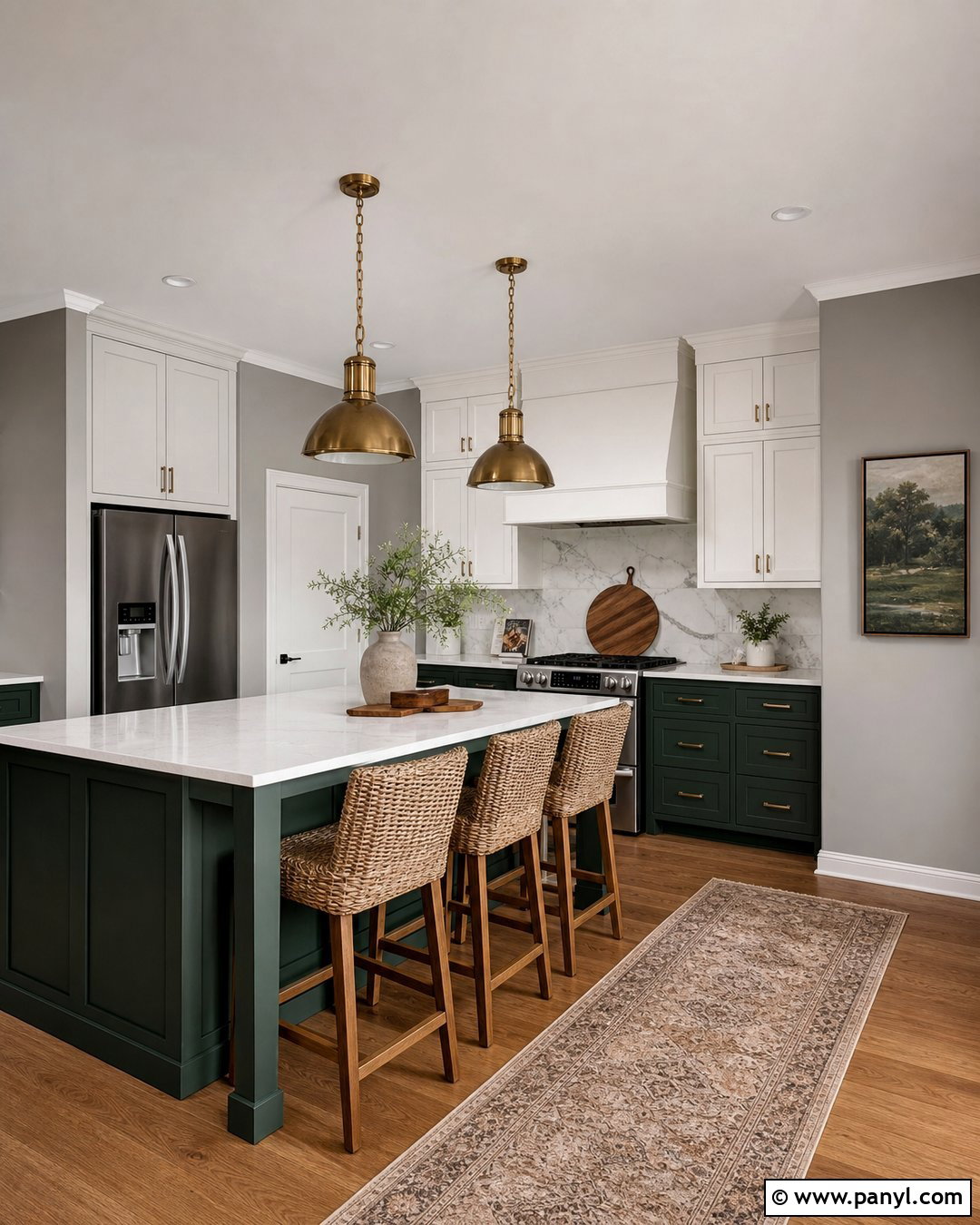 Gray Kitchen Walls With Two-Tone Cabinets - 30 gray kitchen walls