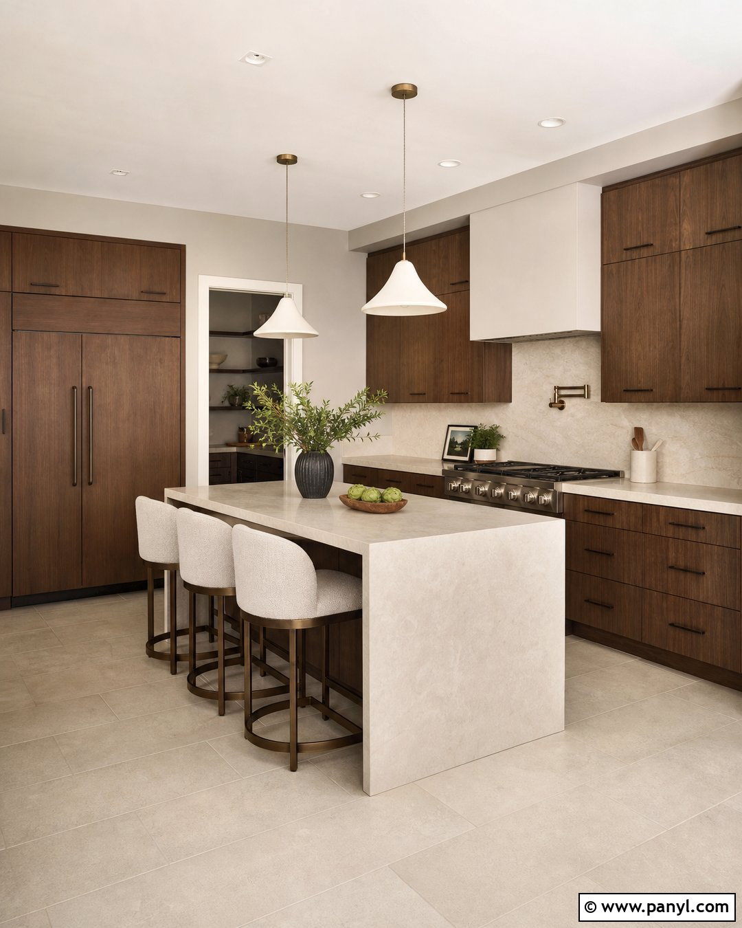 Gray Kitchen Walls With Walnut Cabinets - 25 Kitchen With Gray Walls