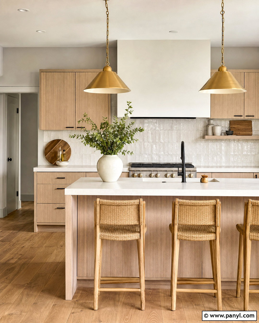 Gray Kitchen Walls With Wood Cabinets - 20 gray wall design ideas