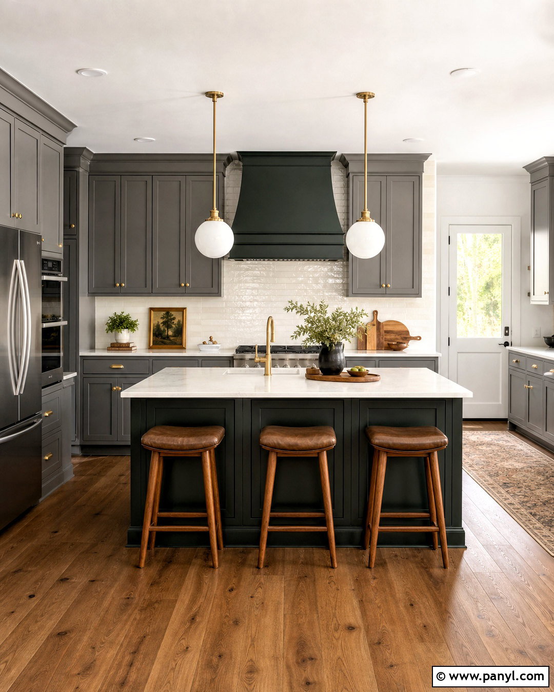Gray Kitchen With Forest Green - 20 gray kitchen ideas color combos