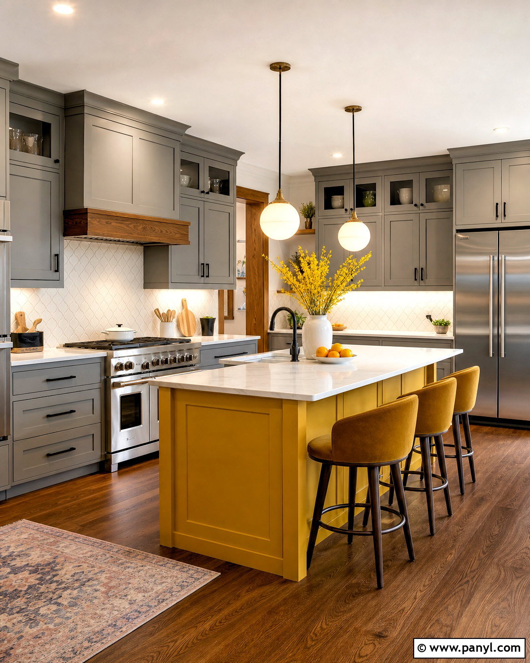Gray Kitchen With Mustard Yellow - 20 gray kitchen ideas color combos