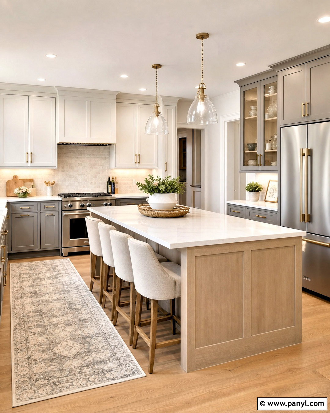 Gray Kitchen With Wood Cabinets - 20 gray room ideas