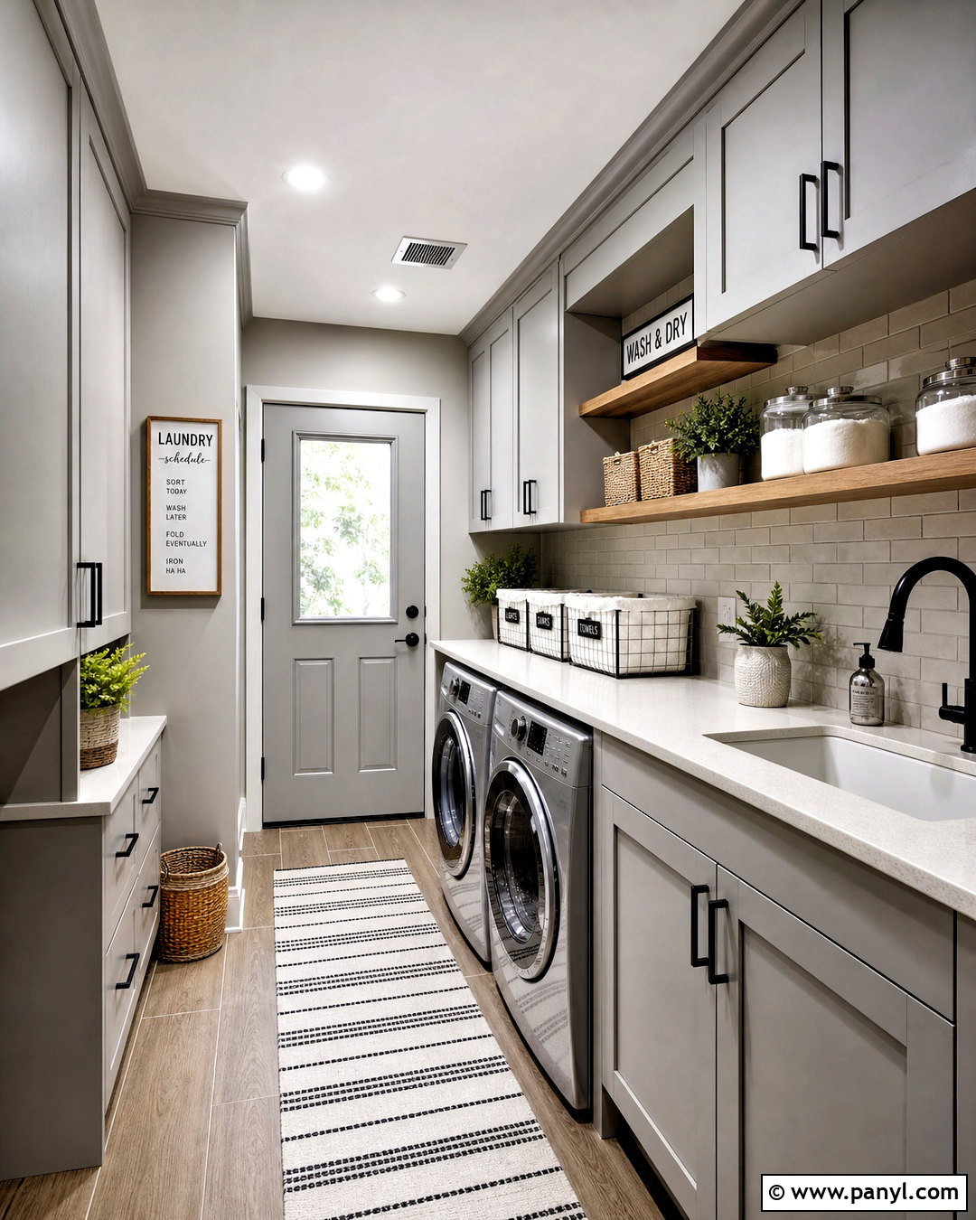 Gray Laundry Room - 20 gray interior design ideas