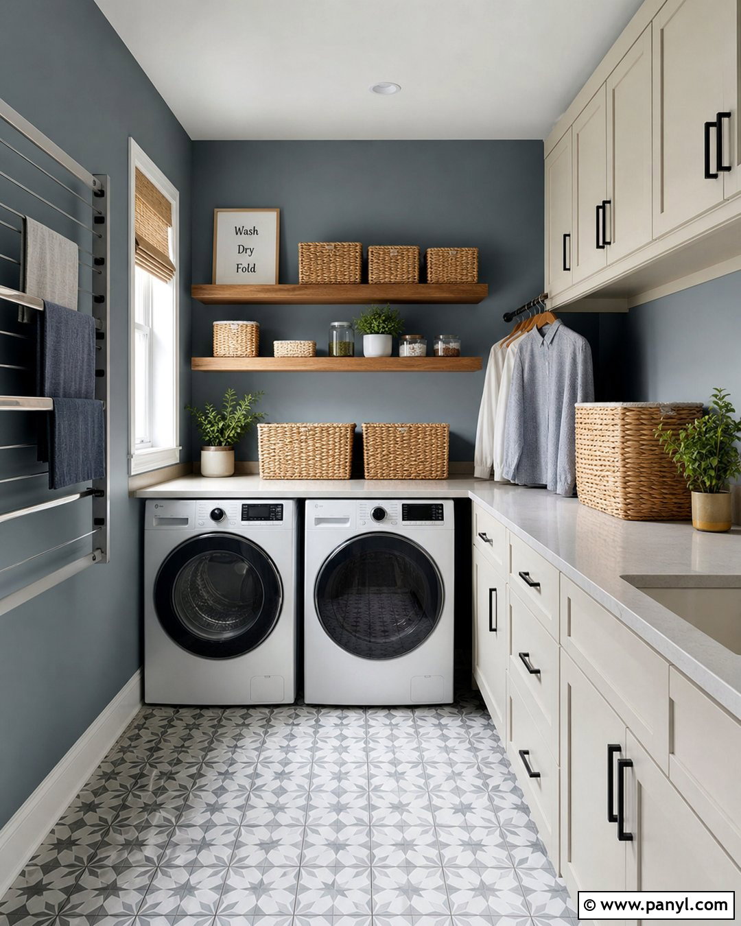 Gray Laundry Room - 25 Wall Paint Gray Ideas