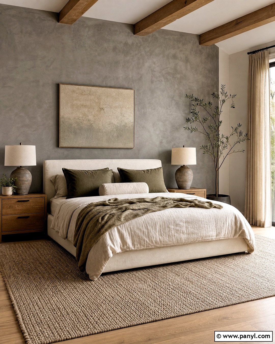 Gray Limewash Accent Wall Bedroom - 20 gray accent wall bedroom ideas