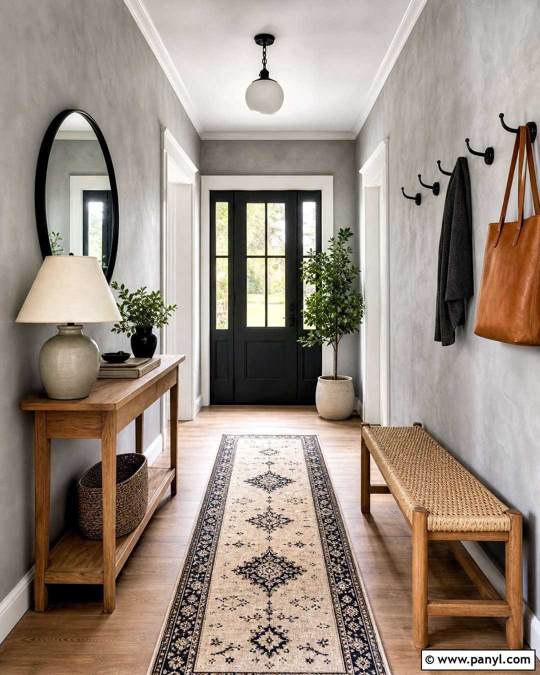 Gray Limewash Entryway - 20 gray limewash wall ideas