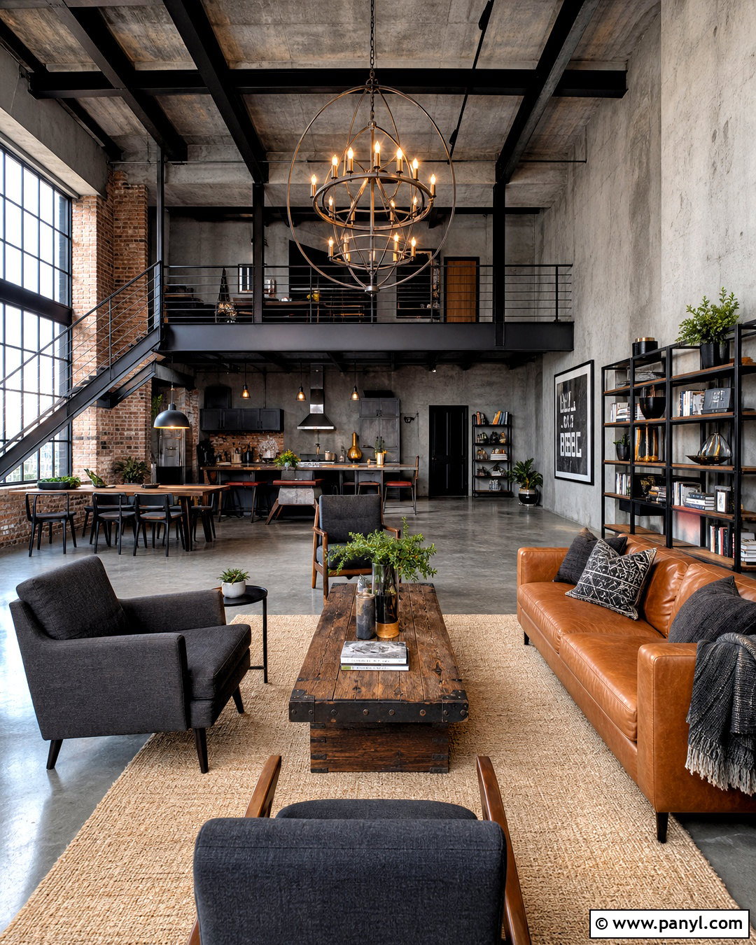 Gray Limewash Industrial Loft - 20 gray limewash wall ideas