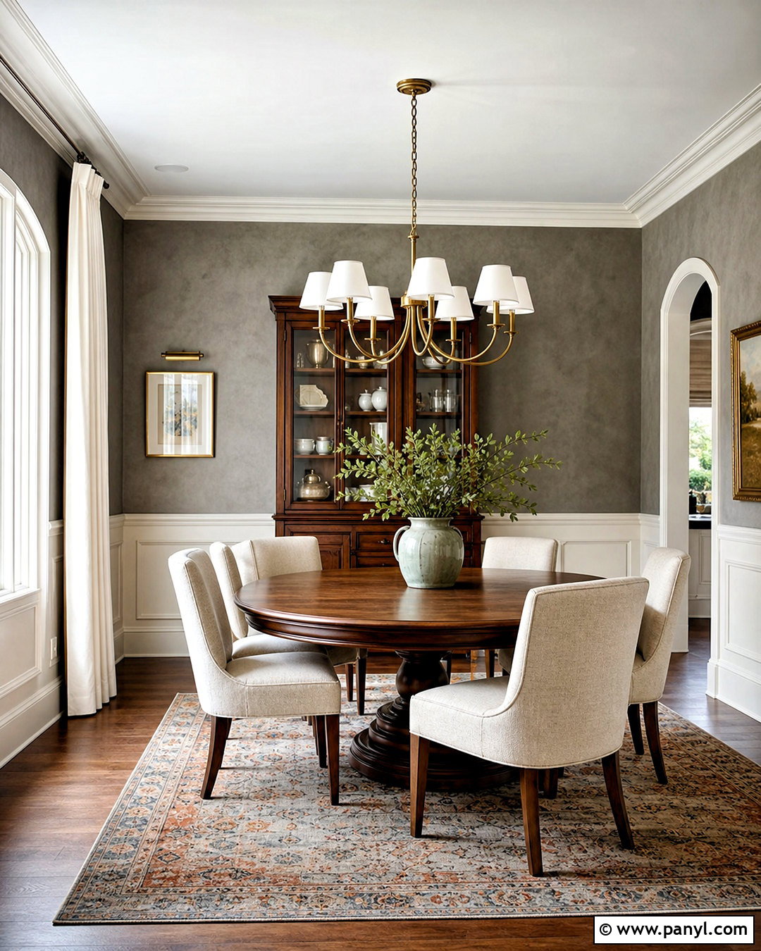 Gray Limewash With White Wall Paneling - 20 gray limewash wall ideas