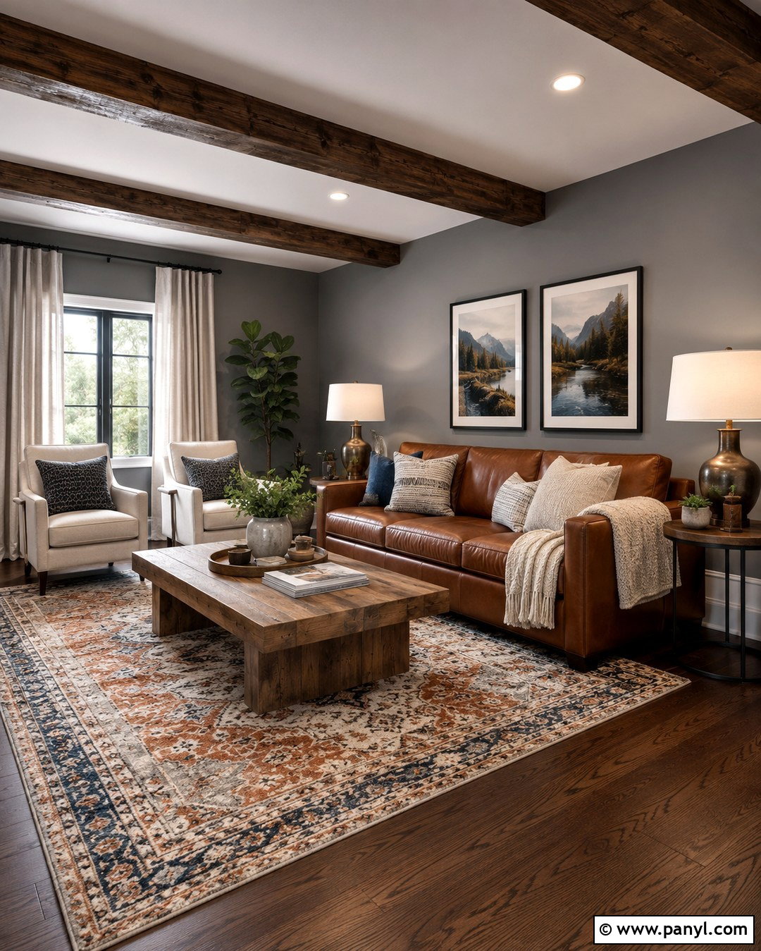 Gray Living Room Walls With Brown Leather Furniture - 20 Gray Walls Brown Floors