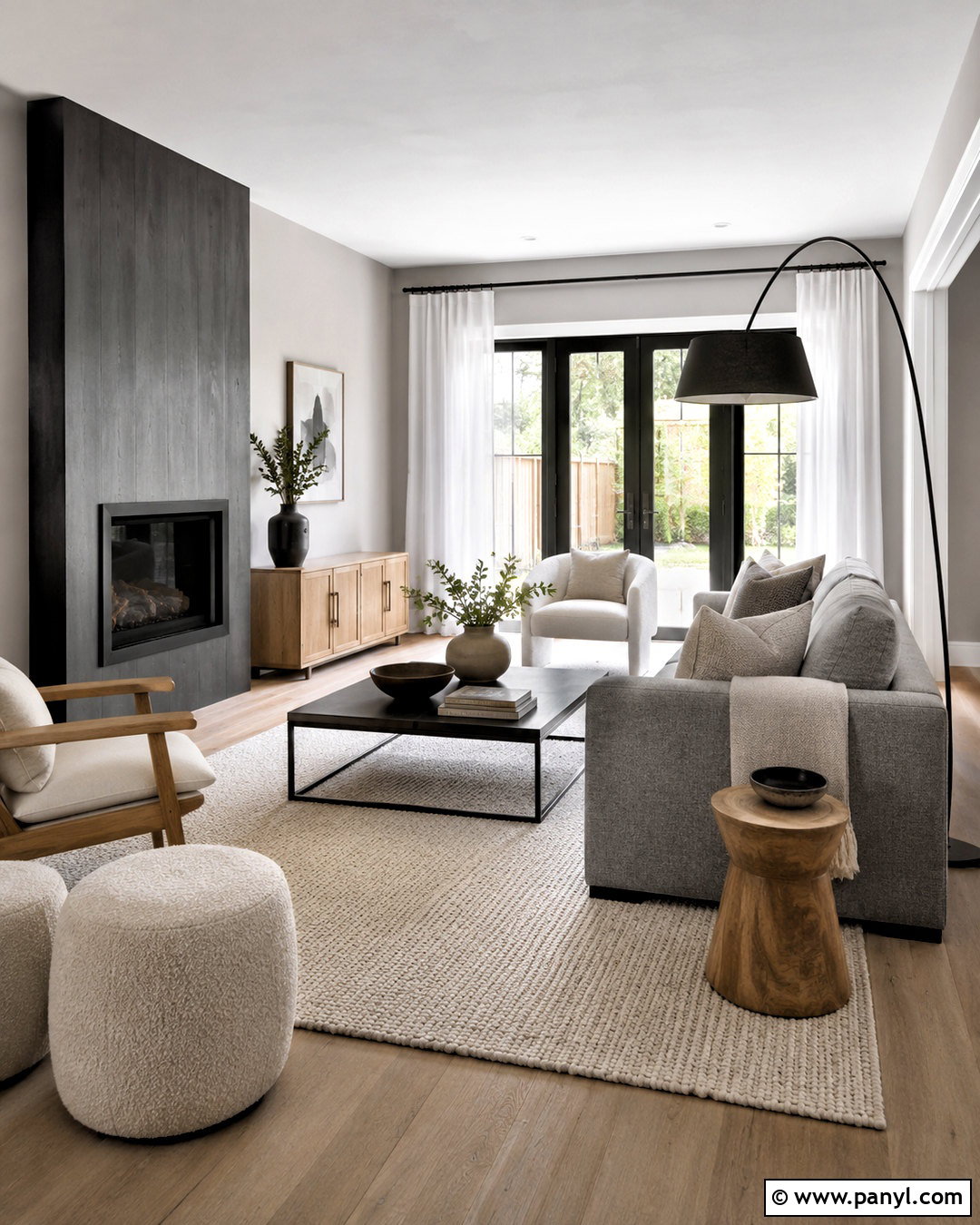 Gray Living Room With Black - 20 colors that go with gray living rooms