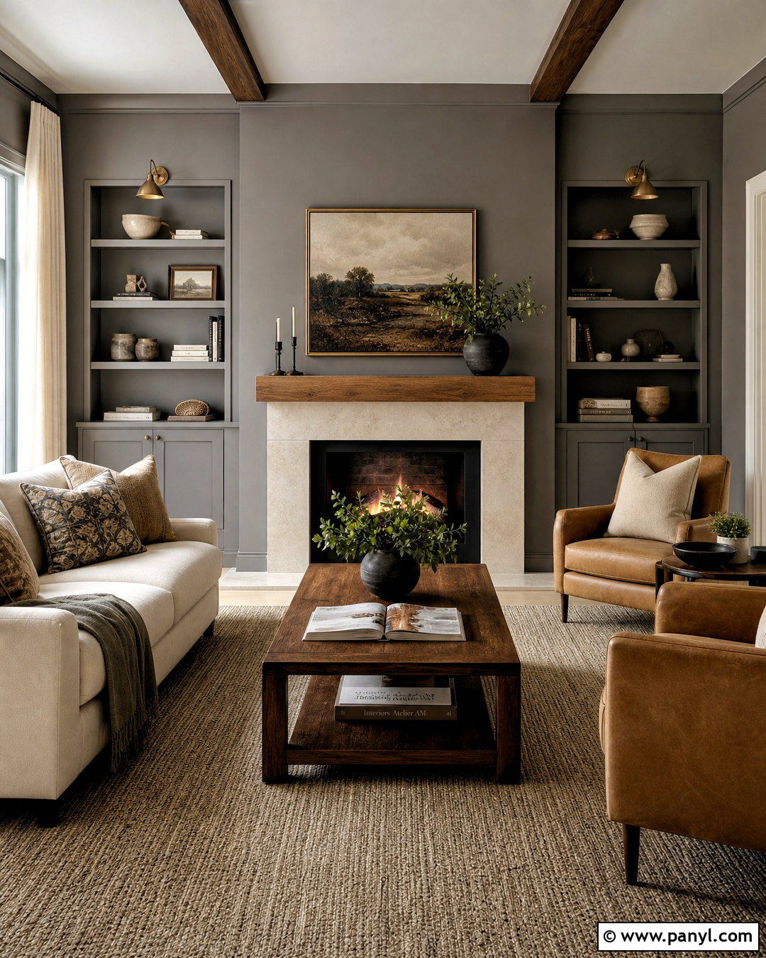 Gray Living Room With Fireplace - 20 gray wall living room ideas