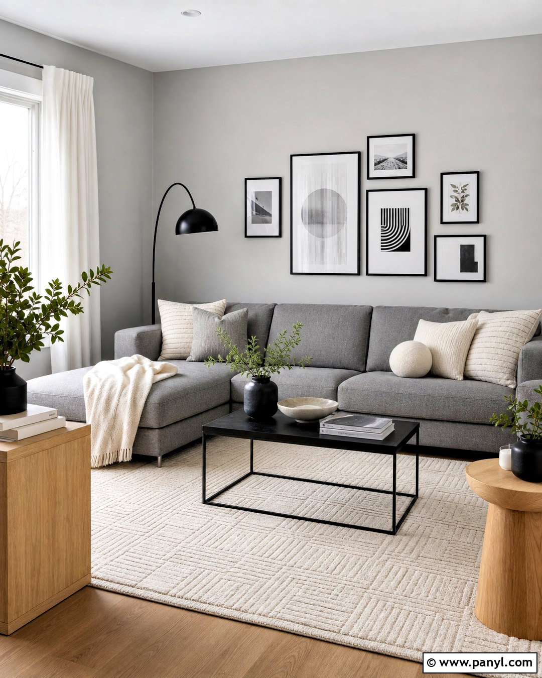 Gray Living Room With Matte Black - 20 accent colors for gray living room ideas
