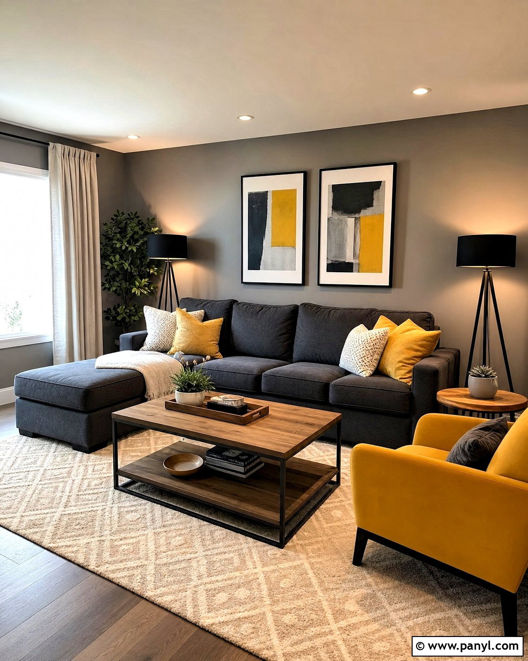 Gray Living Room With Mustard Yellow - 20 accent colors for gray living room ideas