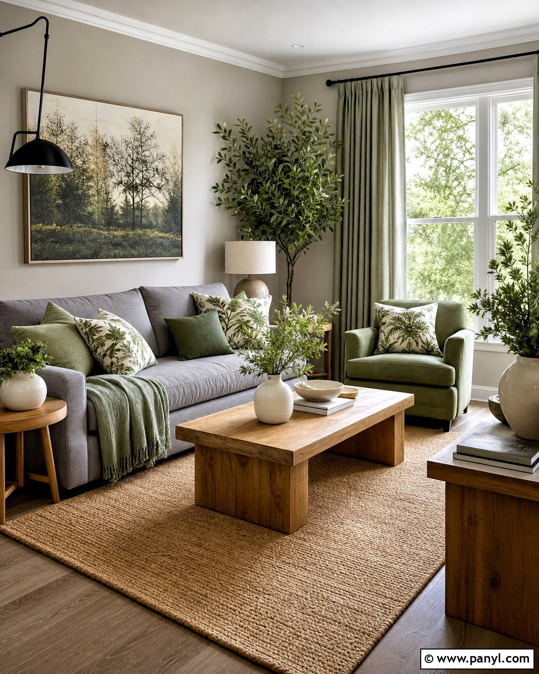 Gray Living Room With Sage Green - 20 accent colors for gray living room ideas
