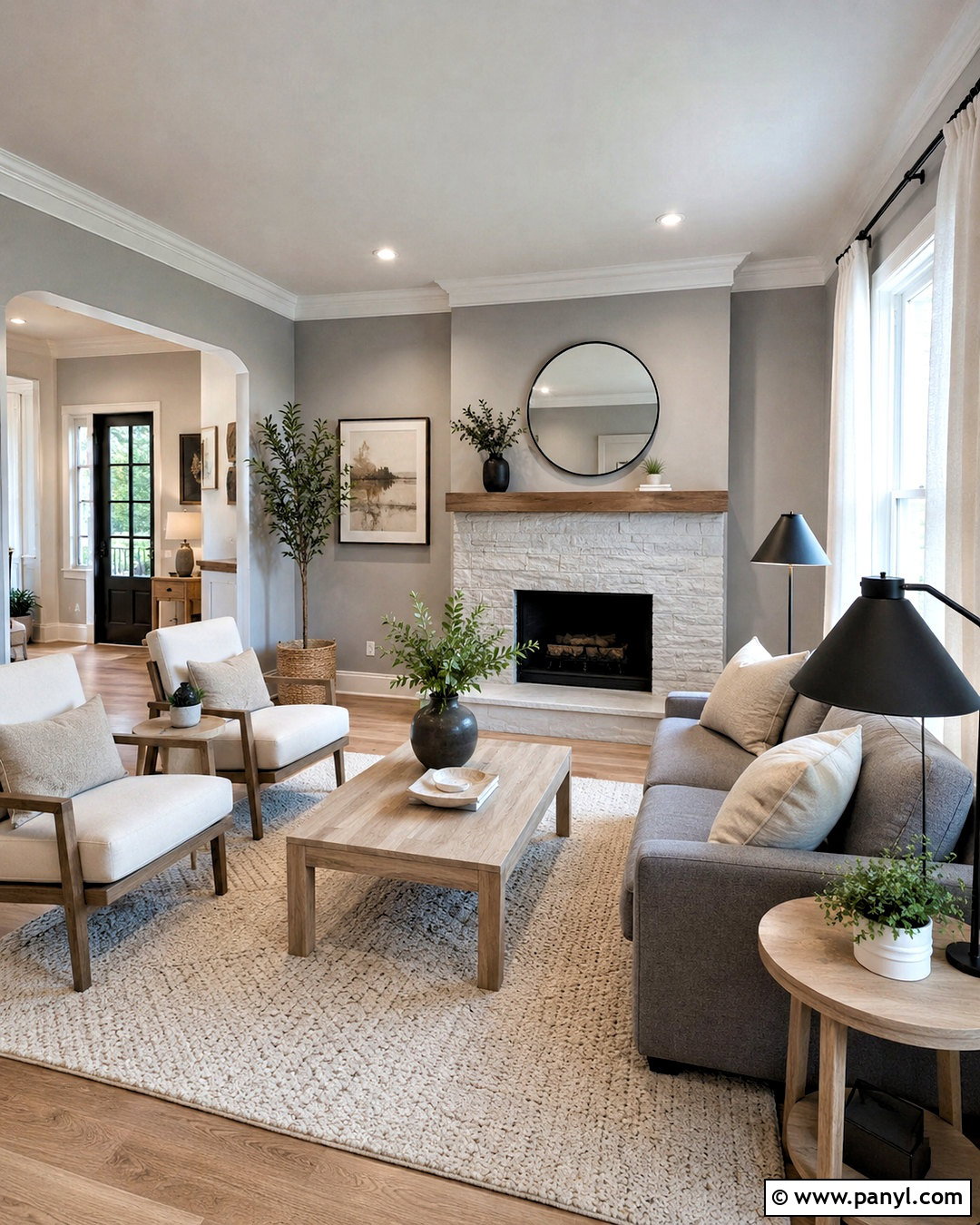 Gray Living Room With White - 20 colors that go with gray living rooms