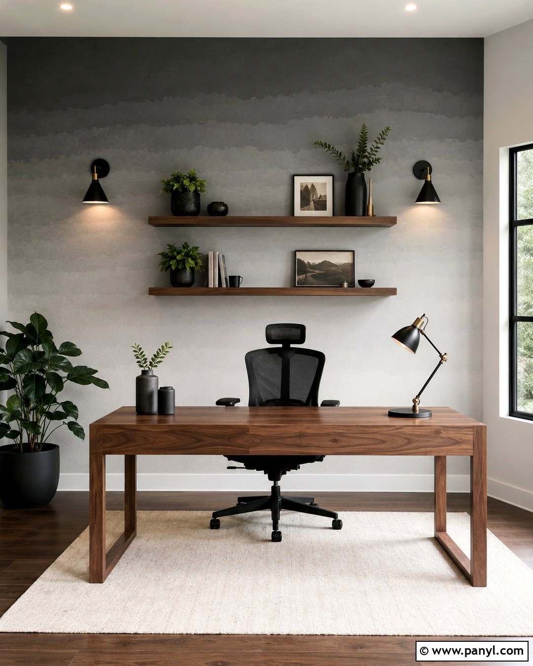 Gray Ombre Wall Home Office - 20 How To Paint An Ombre Wall Ideas