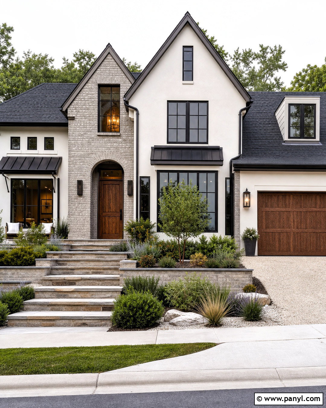 Gray Painted Brick With White Stucco - 20 grey painted brick ideas