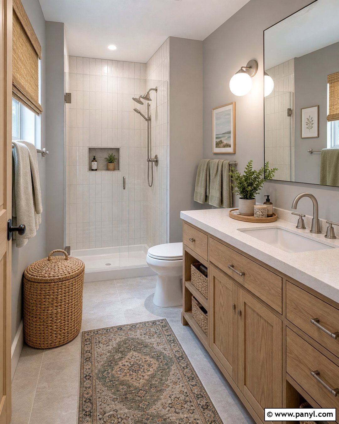 Gray Painted Walls Bathroom - 35 Gray Painted Walls