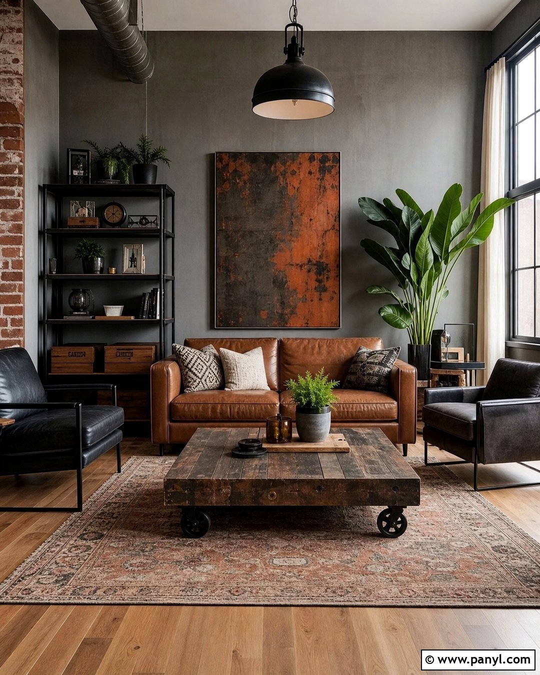 Gray Painted Walls Industrial Loft - 35 Gray Painted Walls