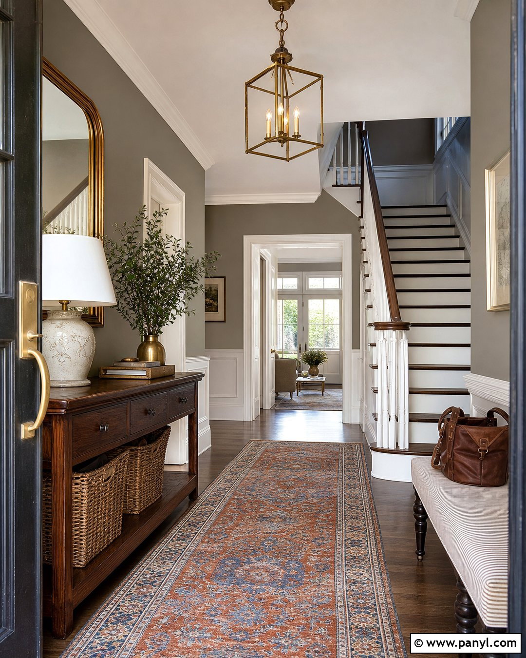 Gray Painted Walls Traditional Entryway - 35 Gray Painted Walls