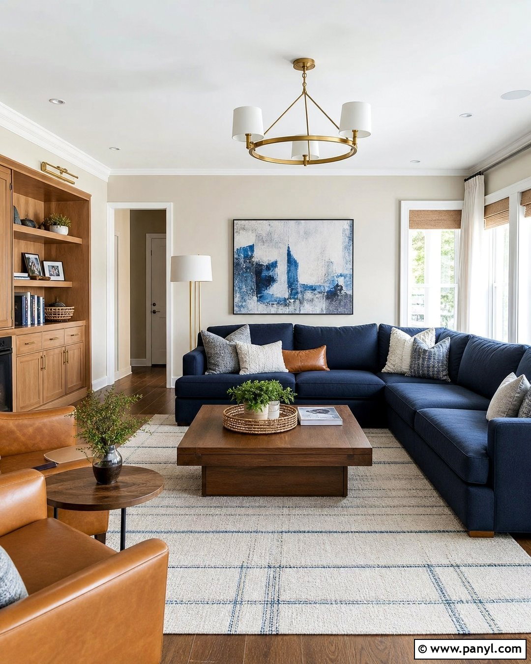 Gray Painted Walls With Navy Accents - 35 Gray Painted Walls