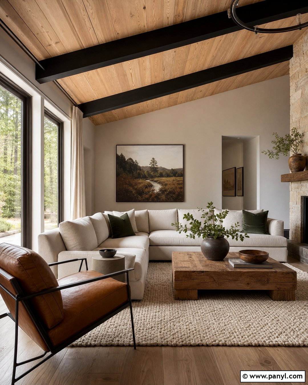 Gray Painted Walls With Wood Ceiling - 35 Gray Painted Walls