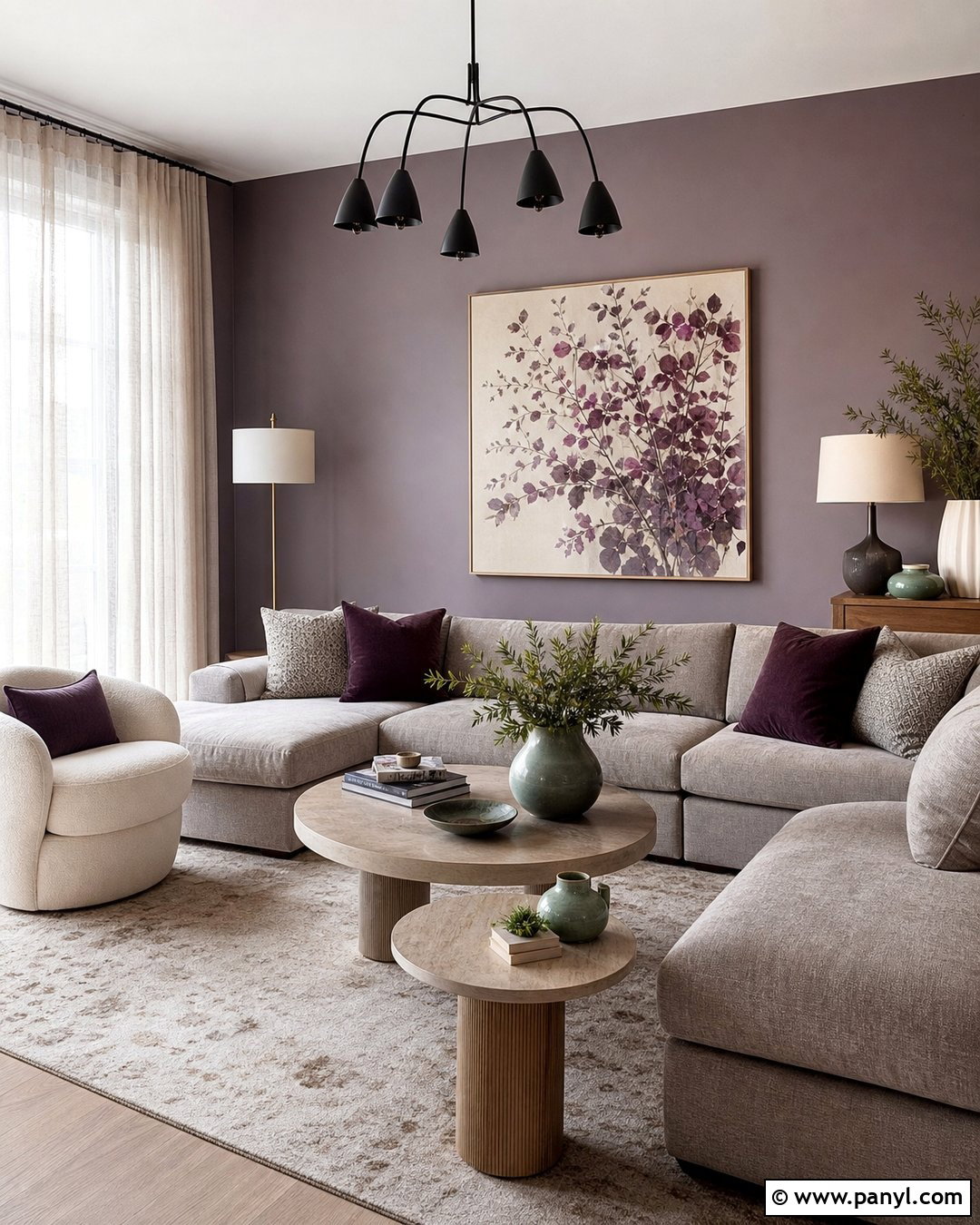 Gray Purple Living Room Walls - 35 Purple Wall Color Ideas