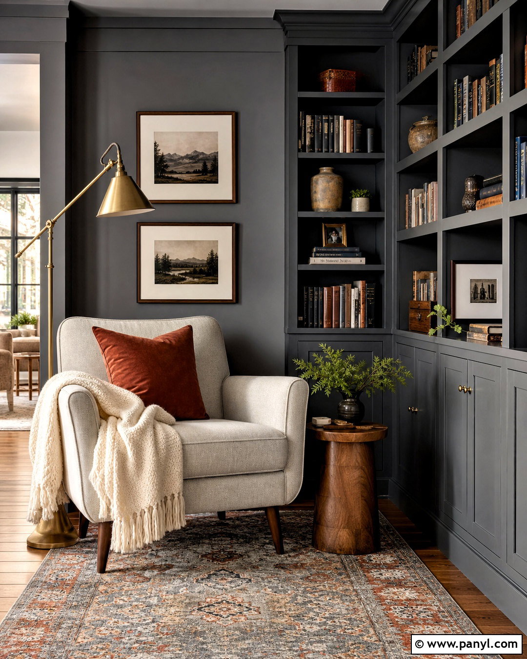 Gray Reading Nook - 20 gray interior design ideas