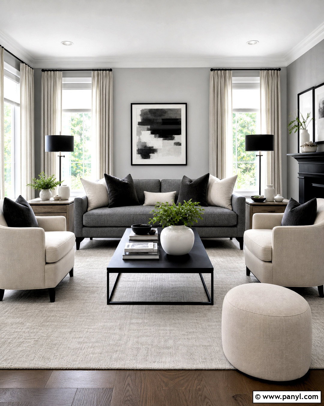 Gray Room With Black Accents - 20 gray room decor ideas
